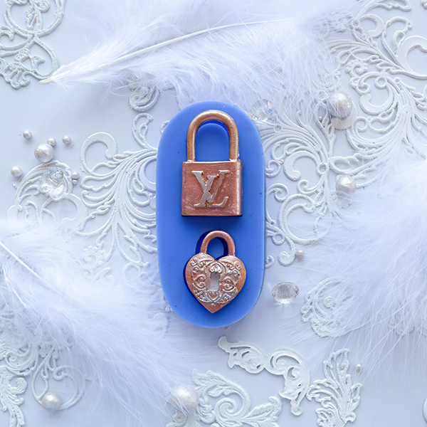 Baking: Louis Vuitton Lock and Heart Silicone Mold