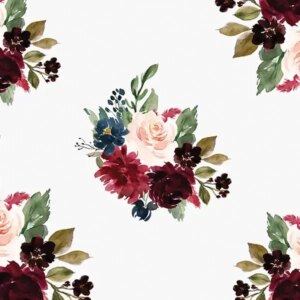 Moody Watercolour Floral Printed Edible Icing Sheet