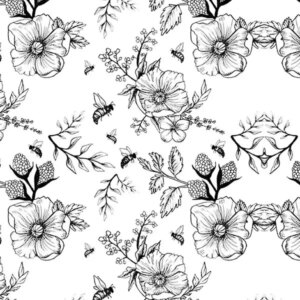 Black and White Nature Printed Edible Icing Sheet