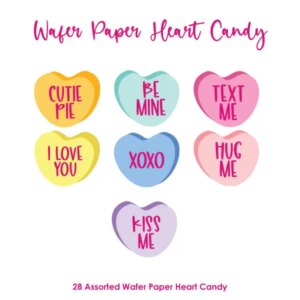 Heart Candy - Wafer Paper Cupcake Toppers