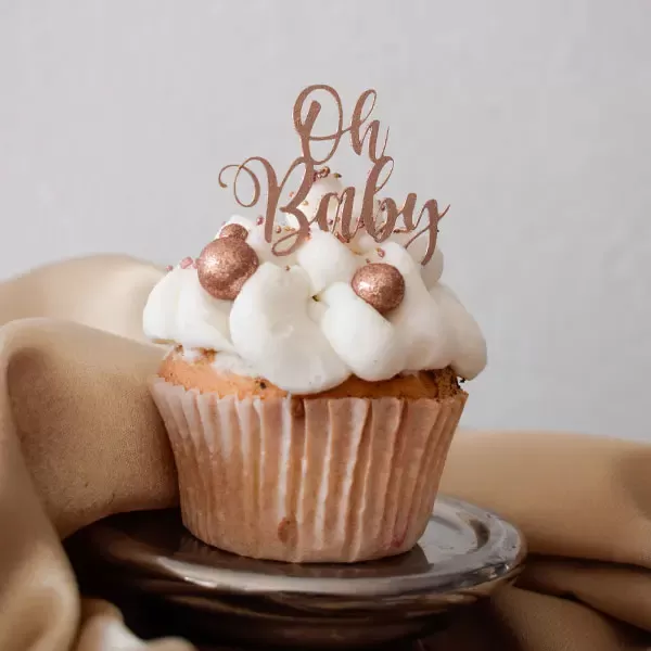 It's a Girl - Line Art Cupcake Toppers
