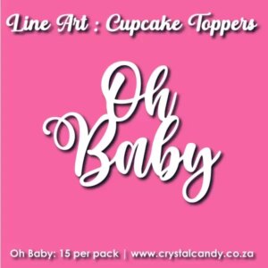 Oh Baby - Line Art Cupcake Toppers