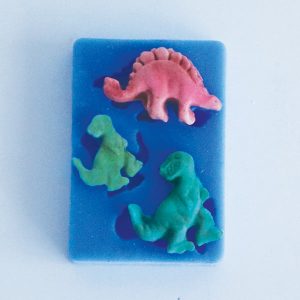 Tiny Trio of Dinosaurs -Silicone Mould
