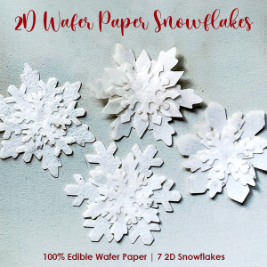 2D Wafer Paper Christmas Snowflakes