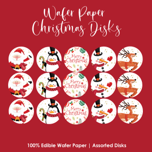 Wafer Paper Christmas Disks