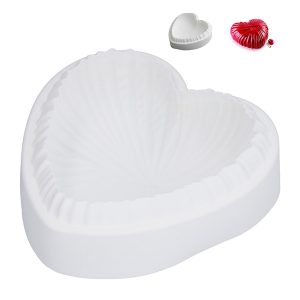 Large Ribbed Heart Mould