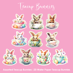 Wafer Paper Teacup Bunnies