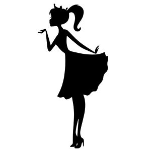Little Miss Princess – Set 1 -Barbie Inspired- Line Art Silhouette