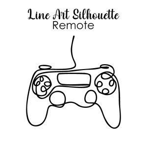 Remote - Line Art Silhouette