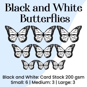 Black and White - Craft Butterflies