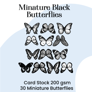 Mini Black Butterflies- Craft Butterfly