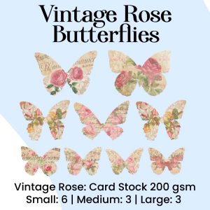 Vintage Rose - Craft Butterflies