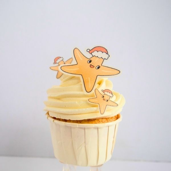 Summer Santa-Wafer Paper Toppers - Image 4