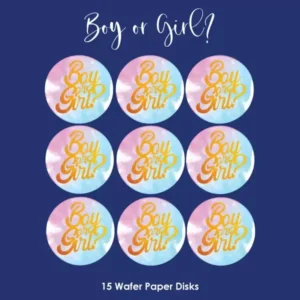 Boy or Girl? - Wafer Paper Cupcake Toppers