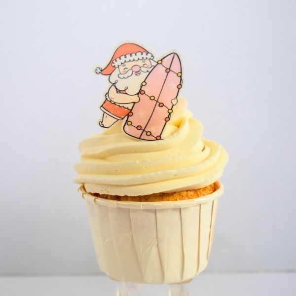 Summer Santa-Wafer Paper Toppers - Image 5