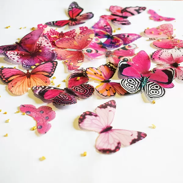 Magenta Haze - Wafer Paper Butterflies - Image 3
