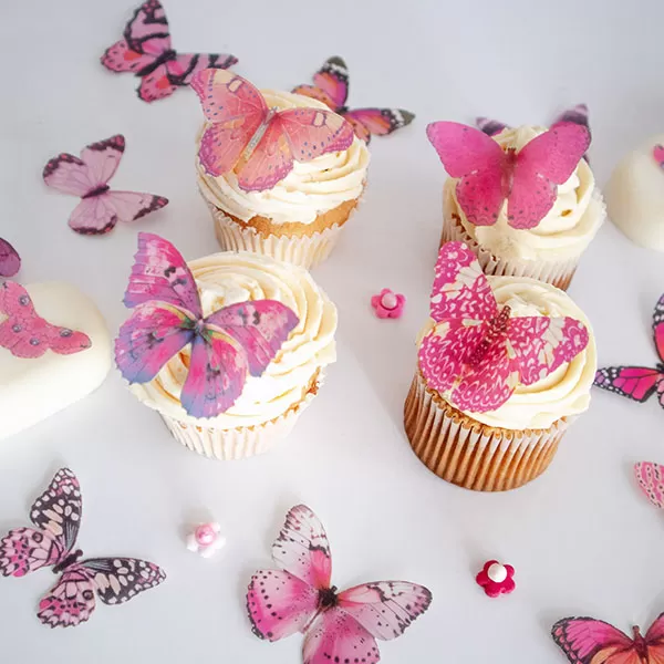 Magenta Haze - Wafer Paper Butterflies - Image 2