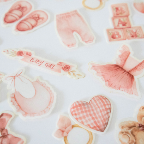 Baby Girl Elements - Wafer Paper Topper - Image 3