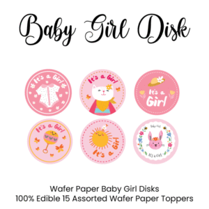 Baby Girl Disk - Wafer Paper Topper