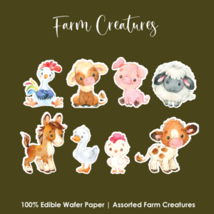 Farm Creatures Cupcake Toppers