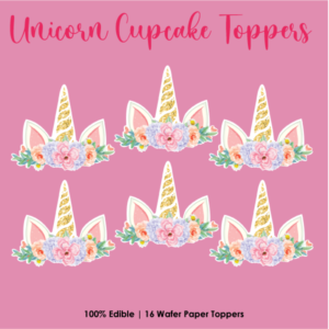 Unicorn Wafer Paper Toppers