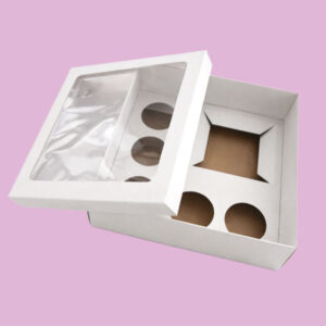 Corrugated Bento Box - White