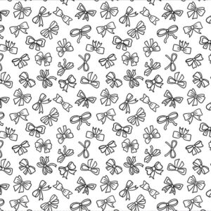 Black and White Bow-Bunting Set
