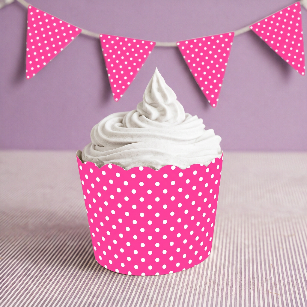 Polka Dots Pink-Bunting Set - Image 2