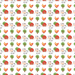 Red Barn and Cow-Bunting Set