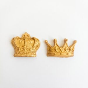 Honey Gold Crowns - Fondant Toppers
